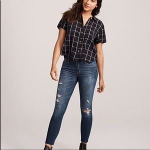 A & F Super Skinny Ankle Denim Jeans